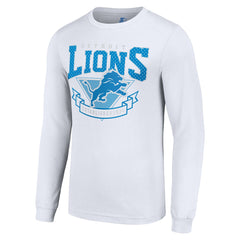 Detroit Lions Starter '80s Inspired Team Logo Long Sleeve T-Shirt White - NFL