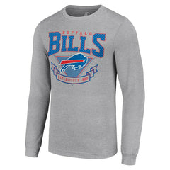 Buffalo Bills Starter '80s Inspired Team Logo Long Sleeve T-Shirt Heather Gray - NFL