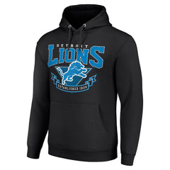 Detroit Lions Starter ‘80s Inspired Pullover Hoodie Black - NFL