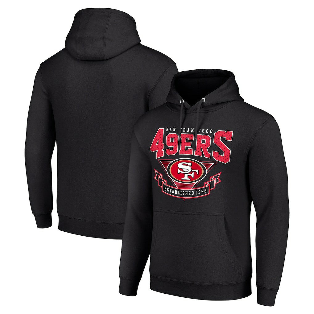 San Francisco 49ers Starter ‘80s Inspired Pullover Hoodie Black - NFL