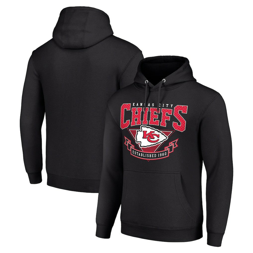 Kansas City Chiefs Starter ‘80s Inspired Pullover Hoodie Black - NFL
