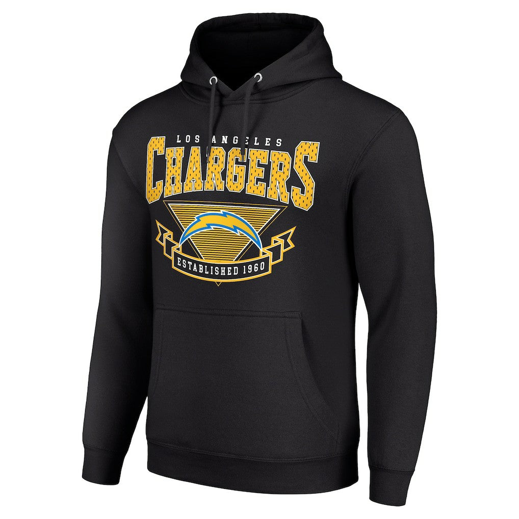 Los Angeles Chargers Starter ‘80s Inspired Pullover Hoodie Black - NFL