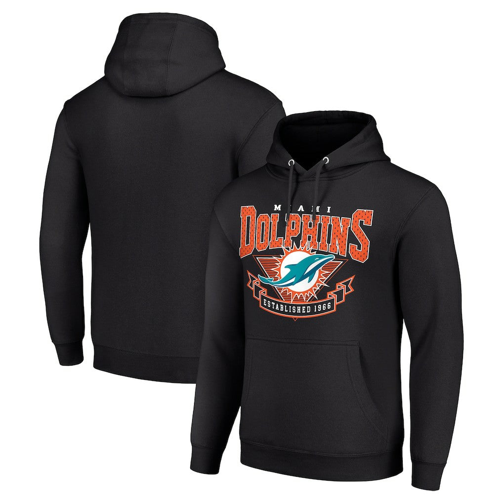 Miami Dolphins Starter ‘80s Inspired Pullover Hoodie Black - NFL