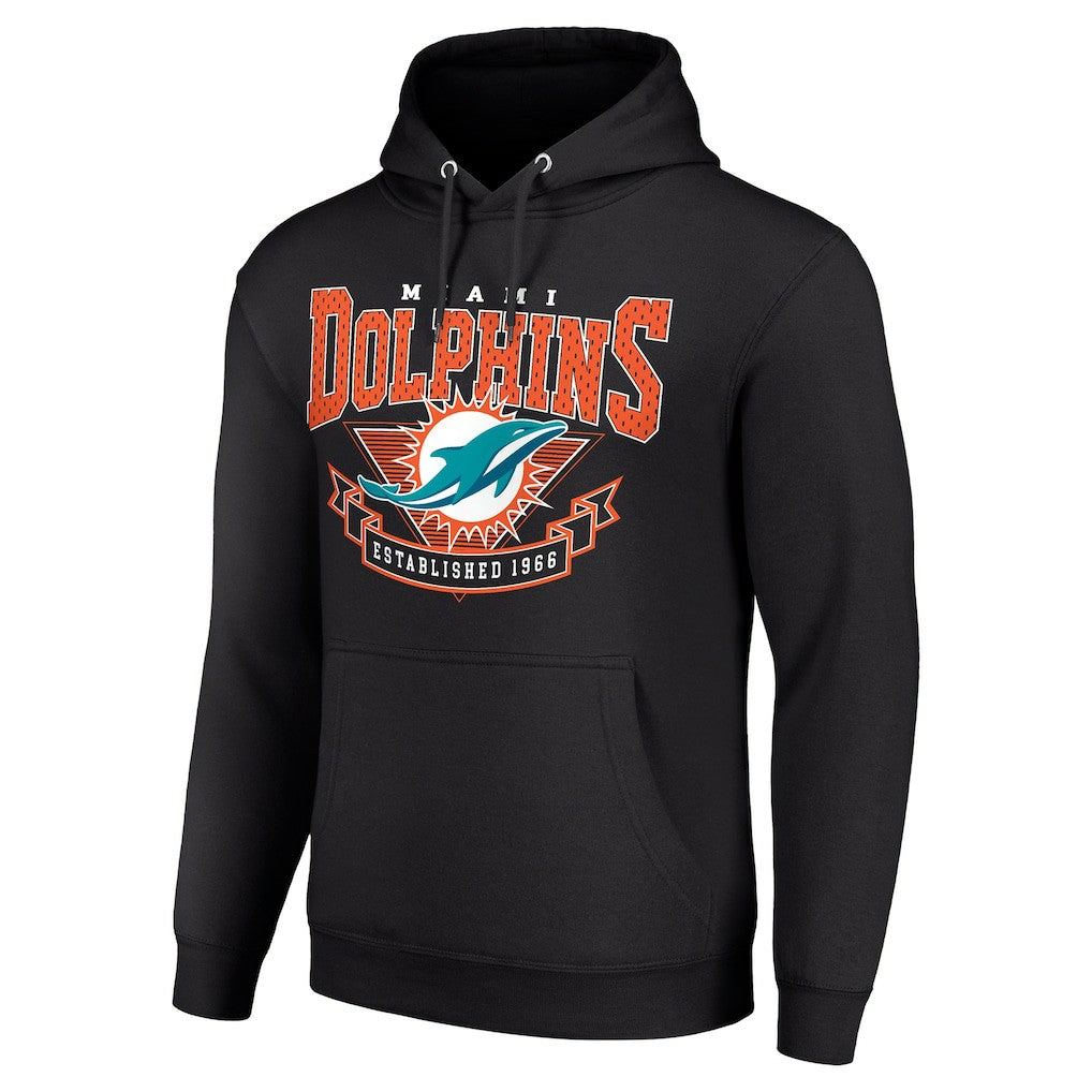 Miami Dolphins Starter ‘80s Inspired Pullover Hoodie Black - NFL