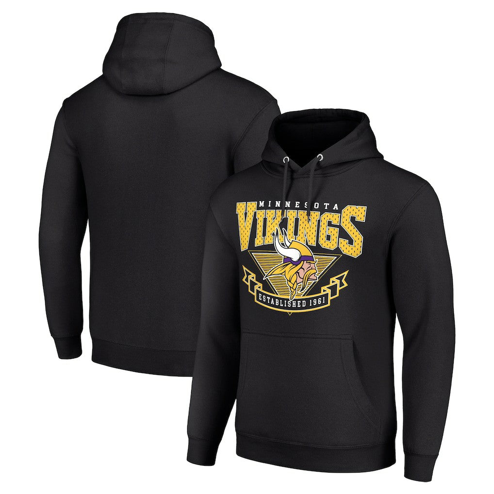 Minnesota Vikings Starter ‘80s Inspired Pullover Hoodie Black - NFL