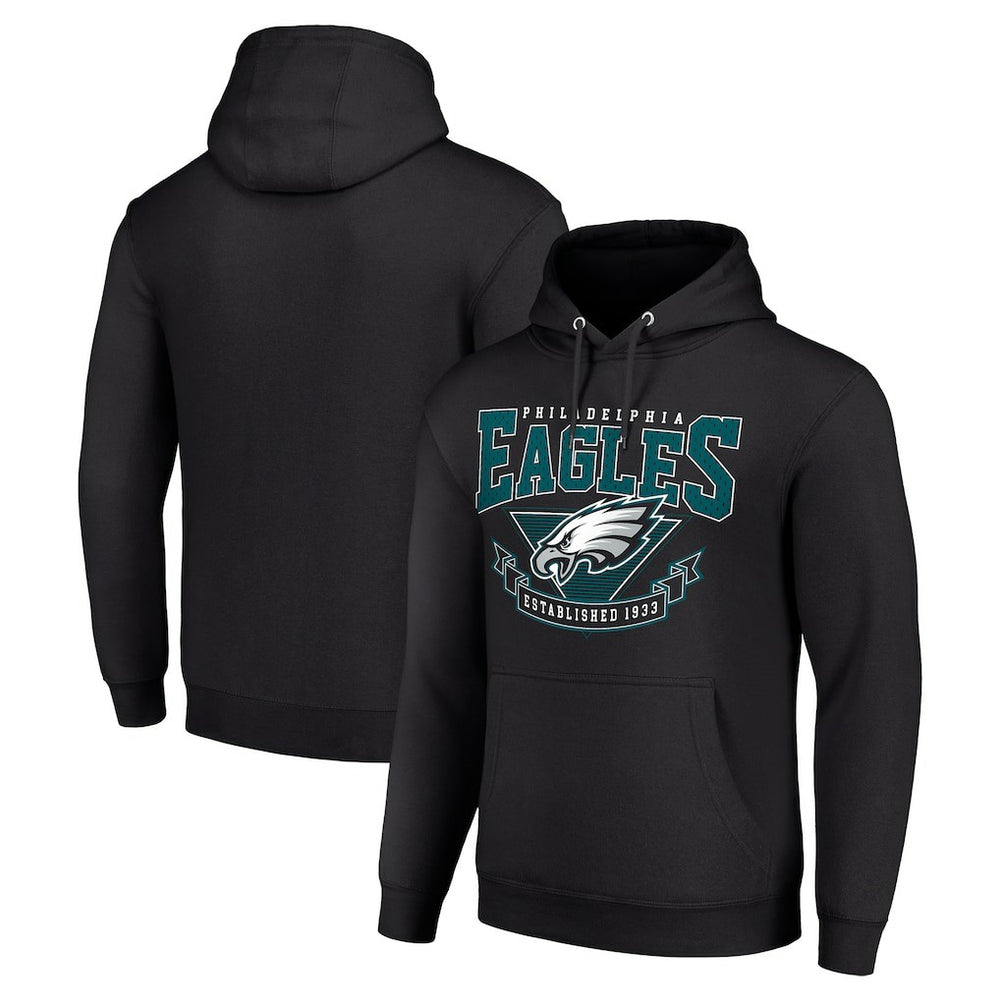 Philadelphia Eagles Starter ‘80s Inspired Pullover Hoodie Black - NFL