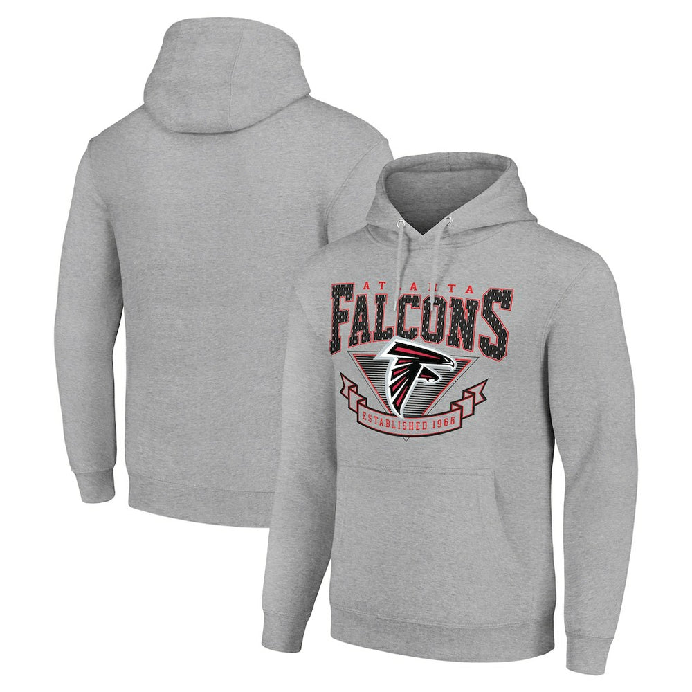 Atlanta Falcons Starter ‘80s Inspired Pullover Hoodie Heather Gray - NFL