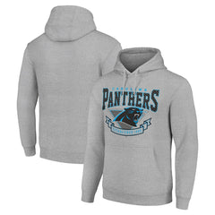 Carolina Panthers Starter ‘80s Inspired Pullover Hoodie Heather Gray - NFL