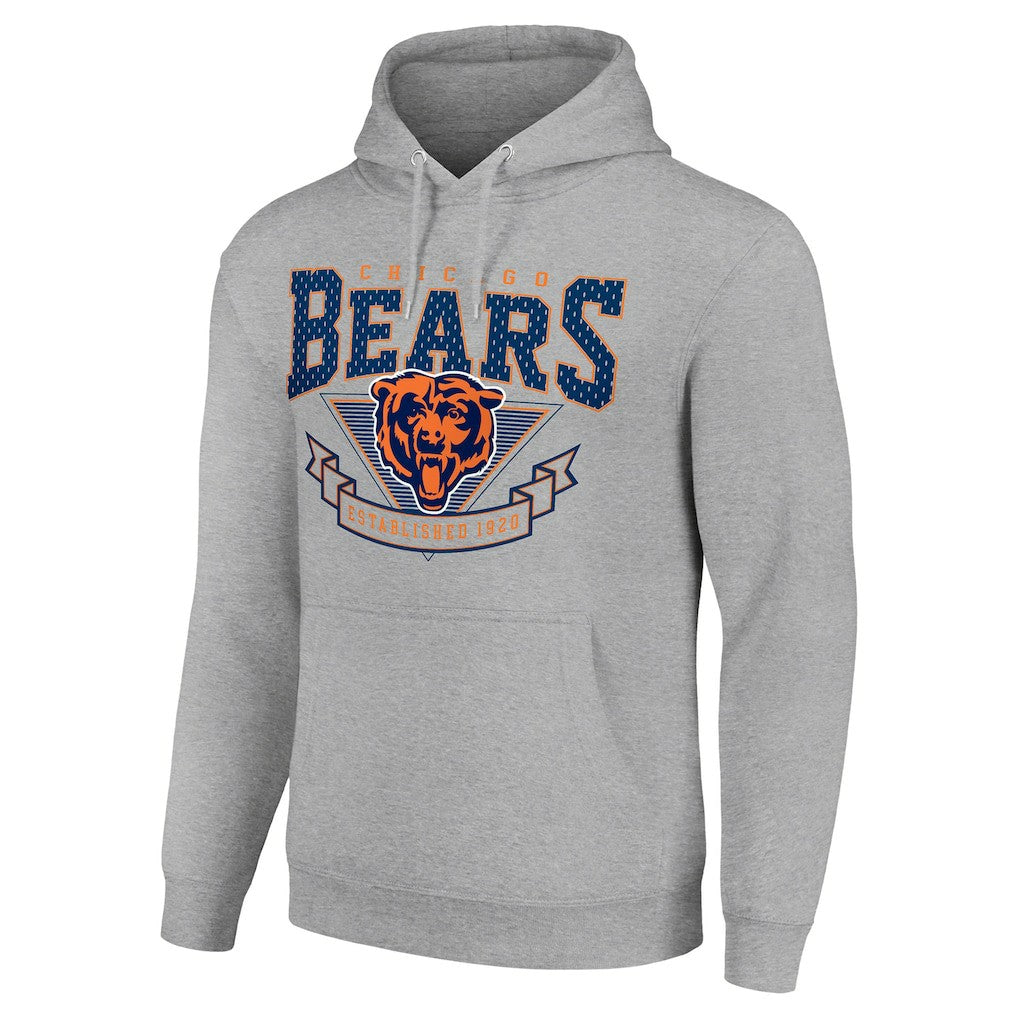 Chicago Bears Starter ‘80s Inspired Pullover Hoodie Heather Gray - NFL