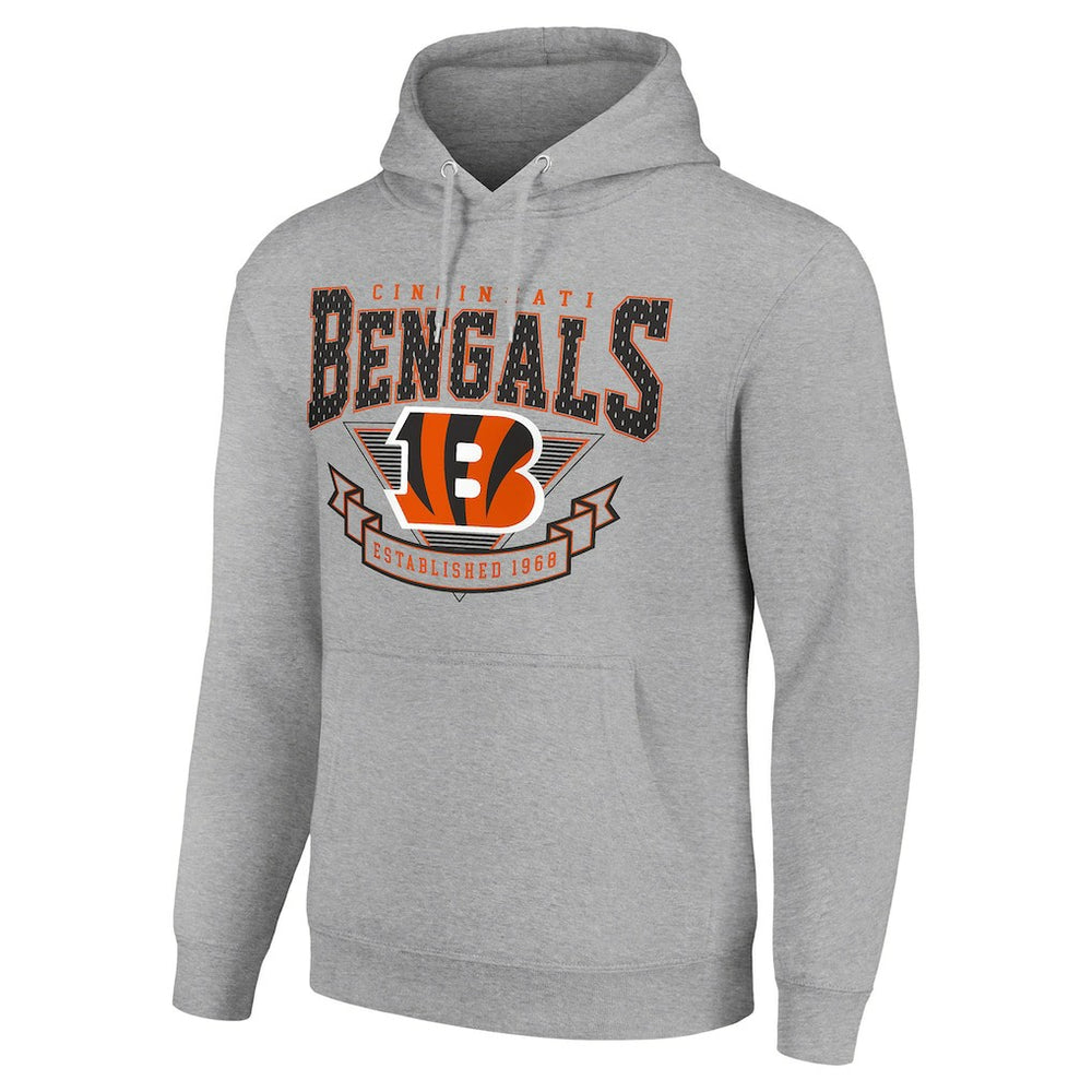 Cincinnati Bengals Starter ‘80s Inspired Pullover Hoodie Heather Gray - NFL