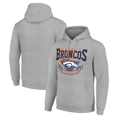 Denver Broncos Starter ‘80s Inspired Pullover Hoodie Heather Gray - NFL