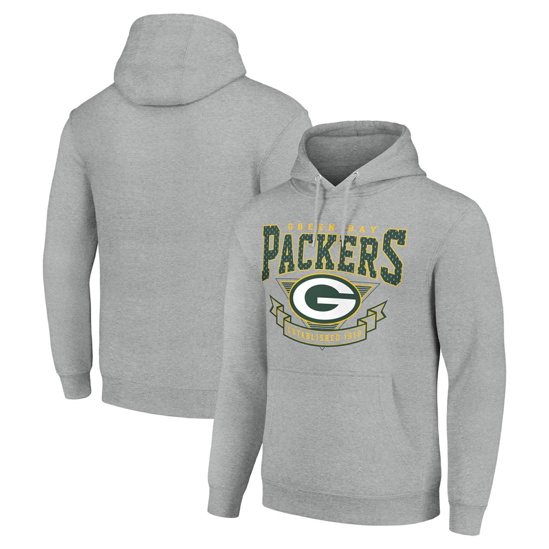 Green Bay Packers Starter ‘80s Inspired Pullover Hoodie Heather Gray - NFL
