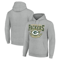 Green Bay Packers Starter ‘80s Inspired Pullover Hoodie Heather Gray - NFL