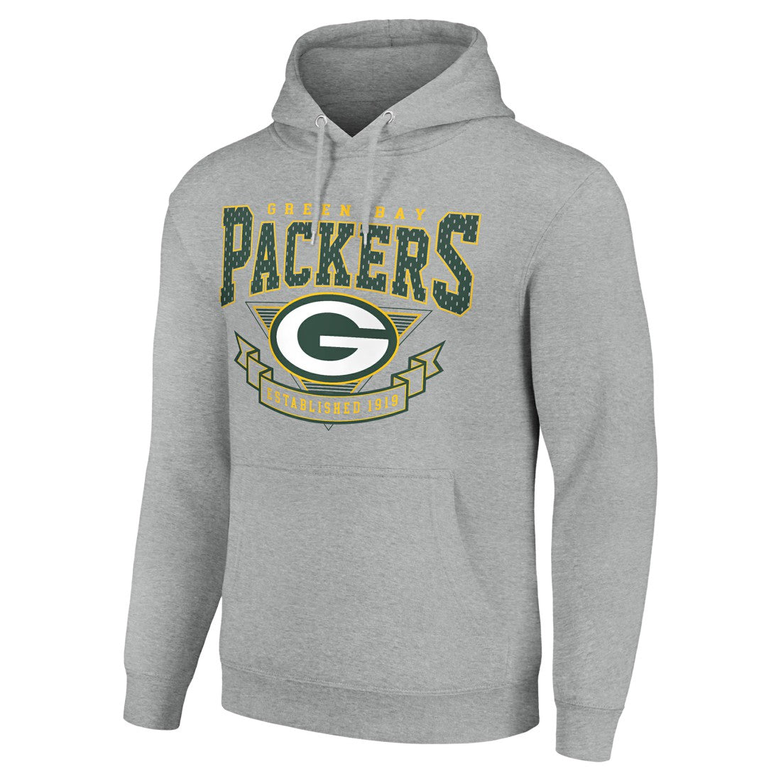 Green Bay Packers Starter ‘80s Inspired Pullover Hoodie Heather Gray - NFL
