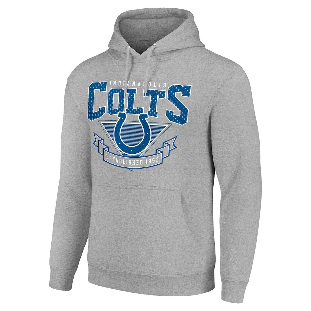 Indianapolis Colts Starter ‘80s Inspired Pullover Hoodie Heather Gray - NFL