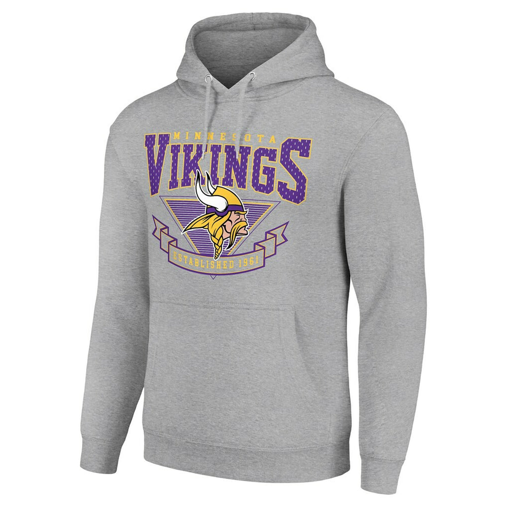 Minnesota Vikings Starter ‘80s Inspired Pullover Hoodie Heather Gray - NFL