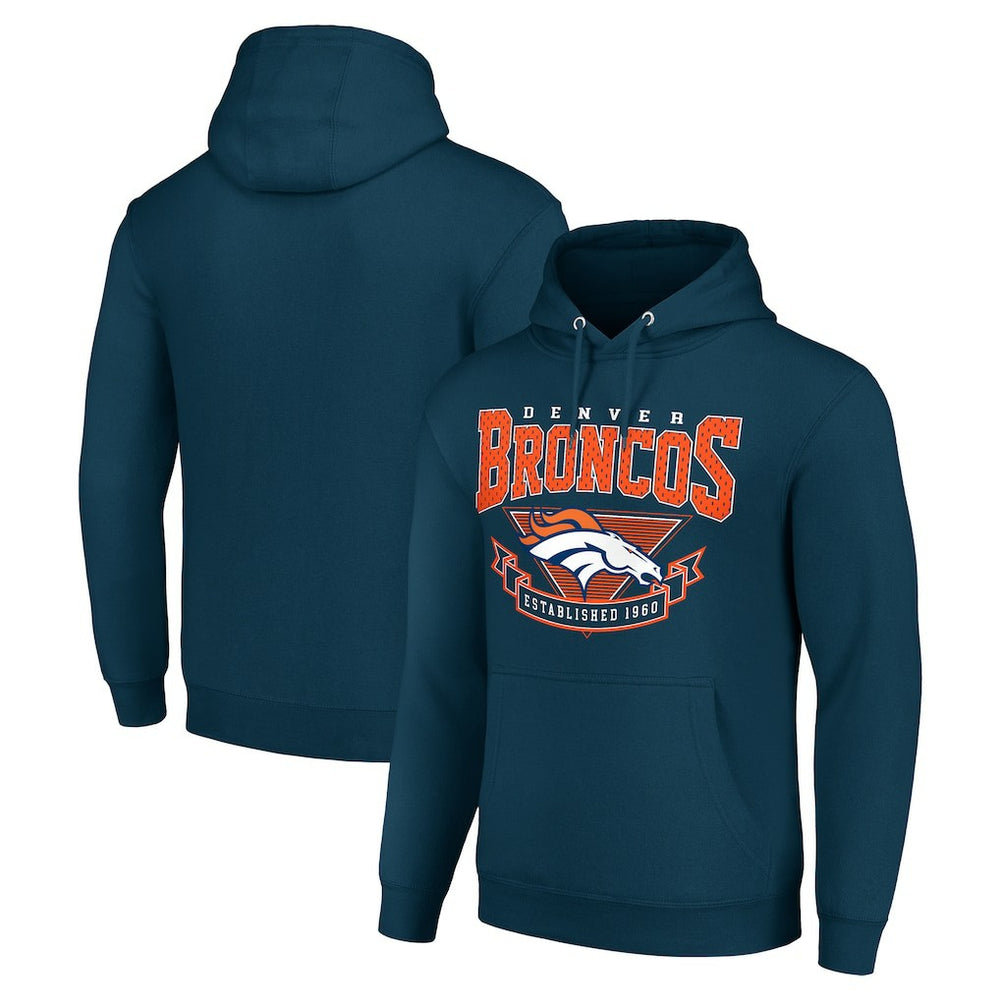 Denver Broncos Starter ‘80s Inspired Pullover Hoodie Navy - NFL