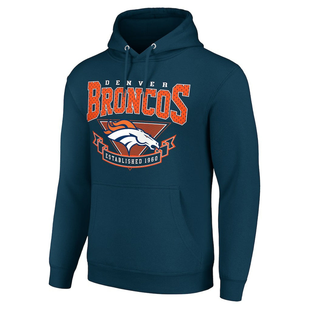 Denver Broncos Starter ‘80s Inspired Pullover Hoodie Navy - NFL