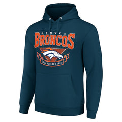 Denver Broncos Starter ‘80s Inspired Pullover Hoodie Navy - NFL