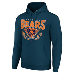 Chicago Bears Starter ‘80s Inspired Pullover Hoodie Navy - NFL