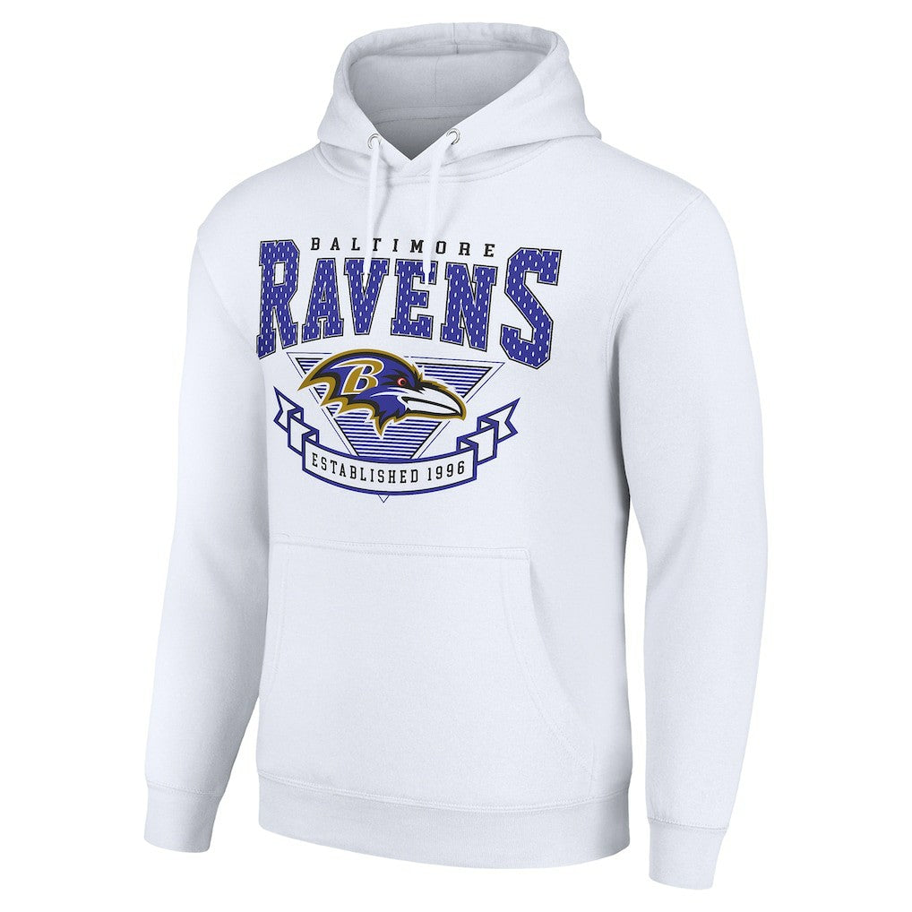 Baltimore Ravens Starter ‘80s Inspired Pullover Hoodie White - NFL