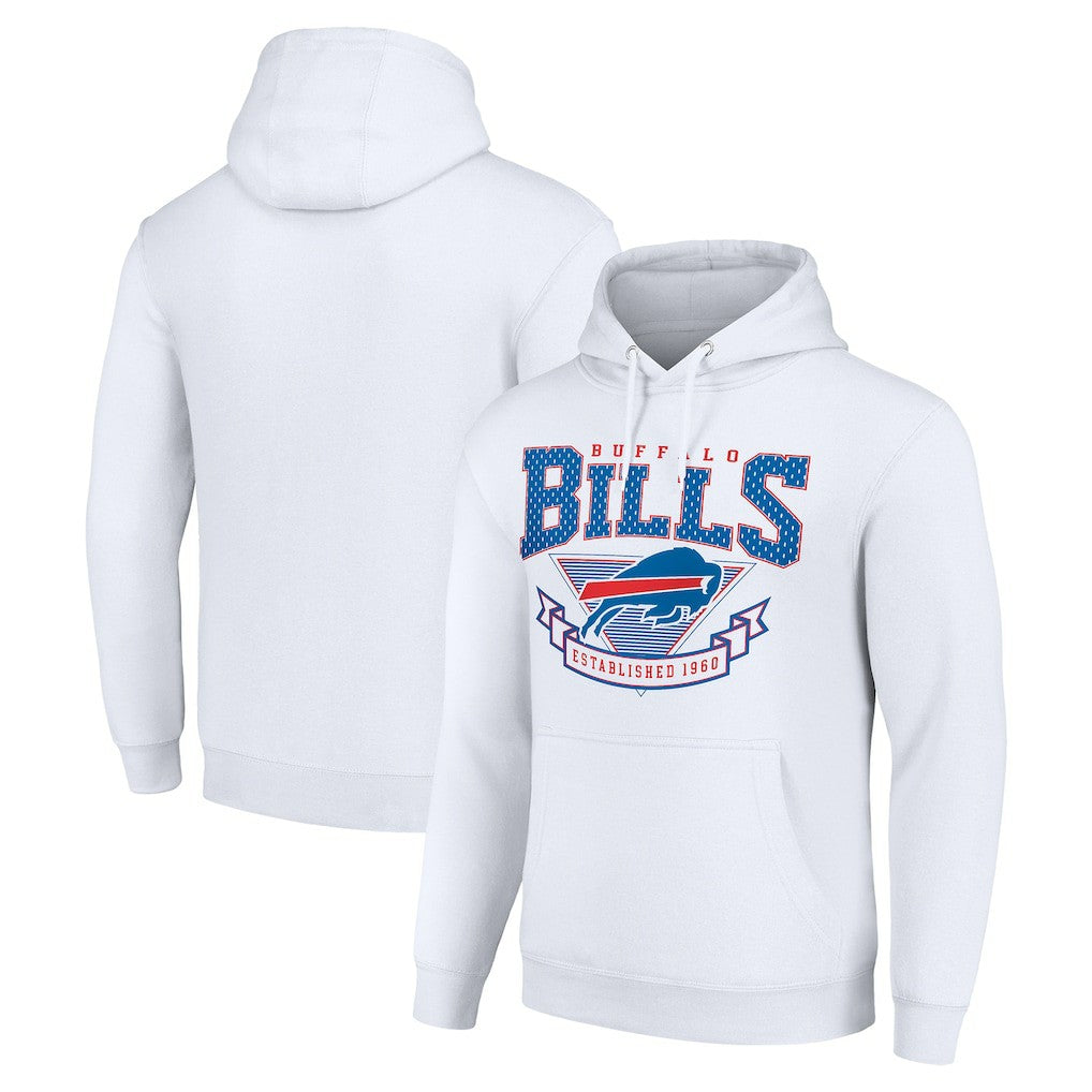 Buffalo Bills Starter ‘80s Inspired Pullover Hoodie White - NFL