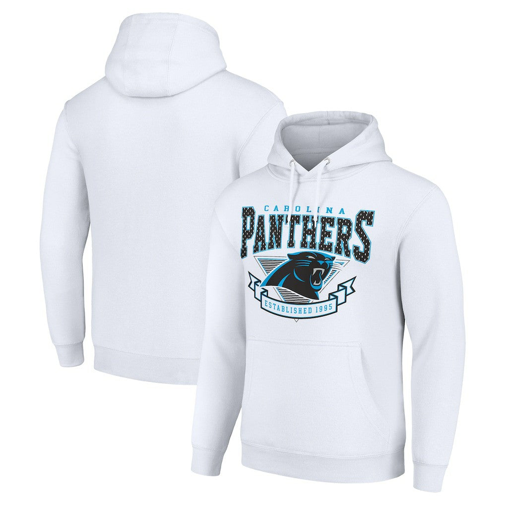 Carolina Panthers Starter ‘80s Inspired Pullover Hoodie White - NFL