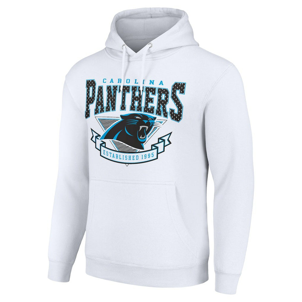 Carolina Panthers Starter ‘80s Inspired Pullover Hoodie White - NFL