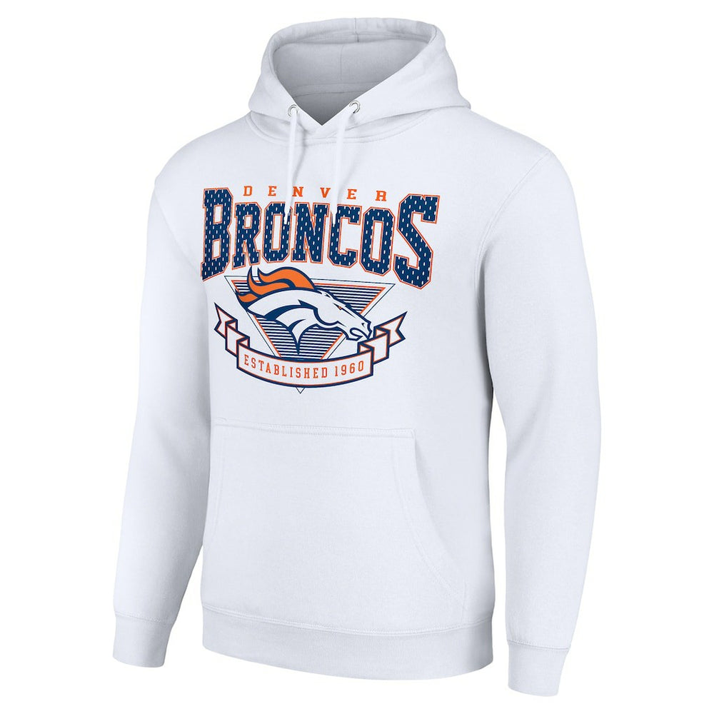 Denver Broncos Starter ‘80s Inspired Pullover Hoodie White - NFL