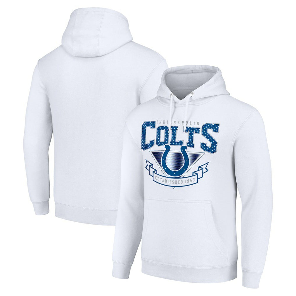 Indianapolis Colts Starter ‘80s Inspired Pullover Hoodie White - NFL