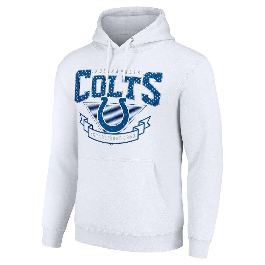 Indianapolis Colts Starter ‘80s Inspired Pullover Hoodie White - NFL