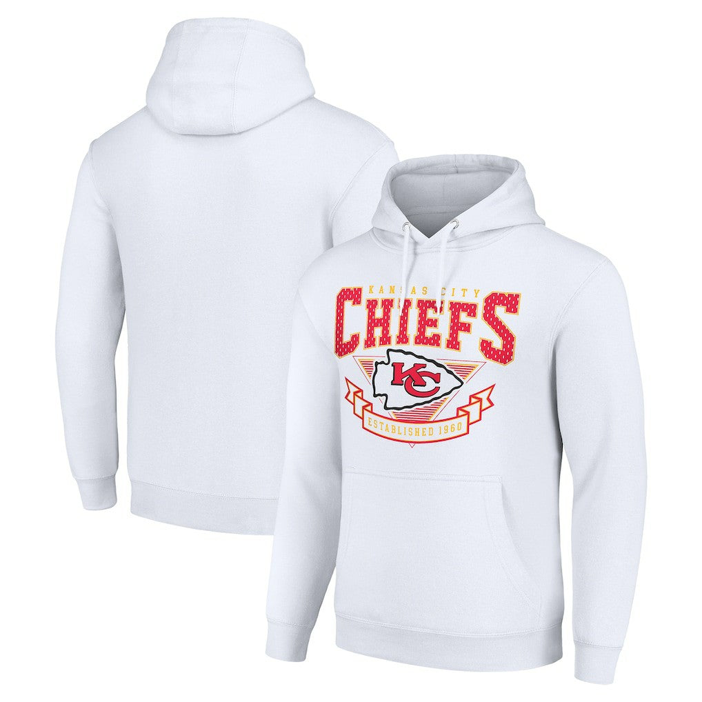 Kansas City Chiefs Starter ‘80s Inspired Pullover Hoodie White - NFL