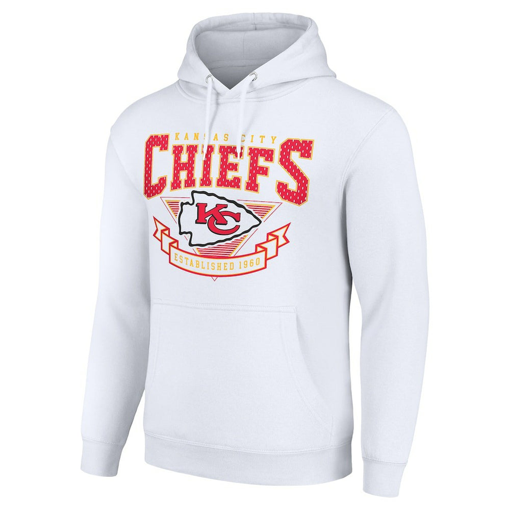 Kansas City Chiefs Starter ‘80s Inspired Pullover Hoodie White - NFL