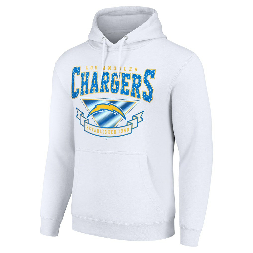 Los Angeles Chargers Starter ‘80s Inspired Pullover Hoodie White - NFL