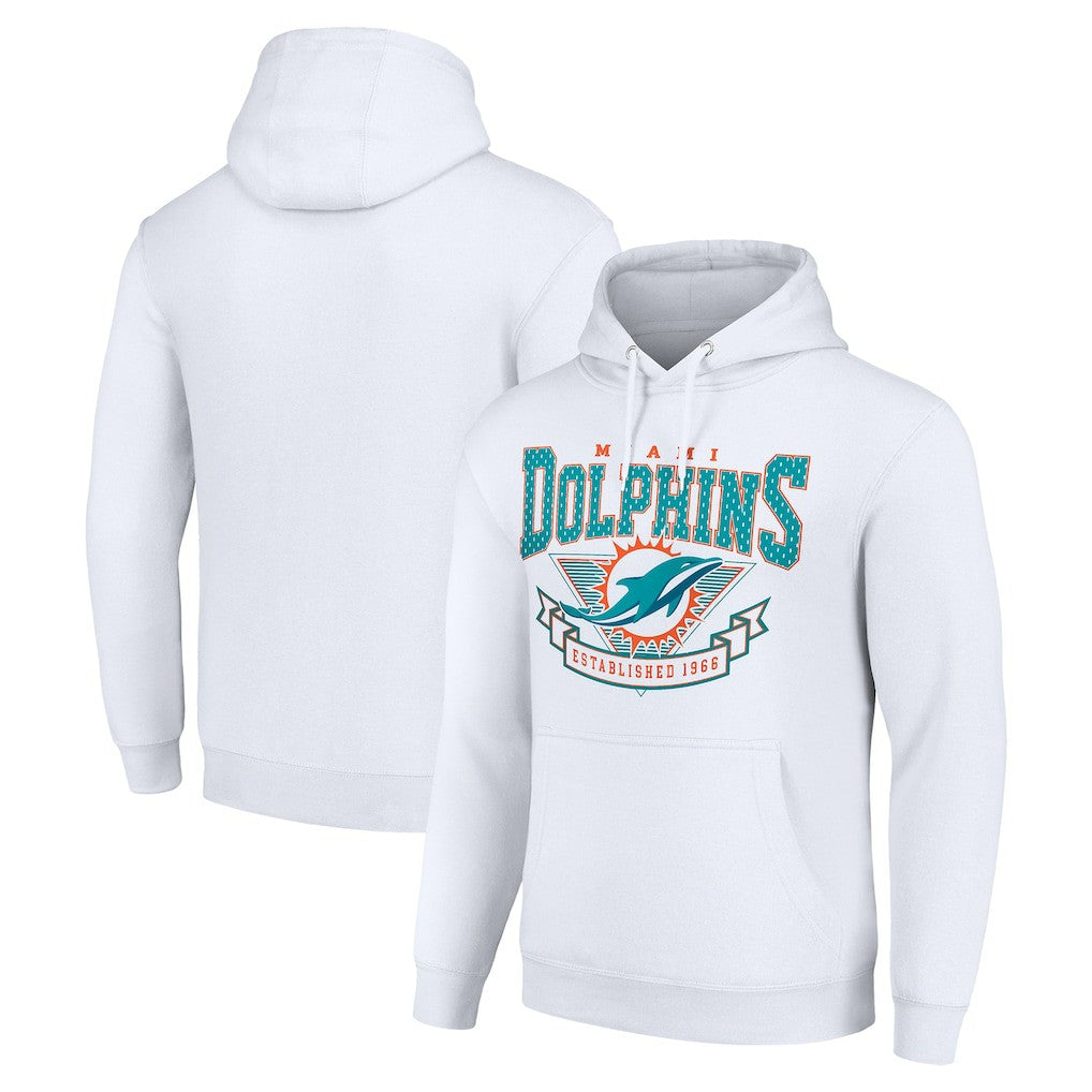 Miami Dolphins Starter ‘80s Inspired Pullover Hoodie White - NFL