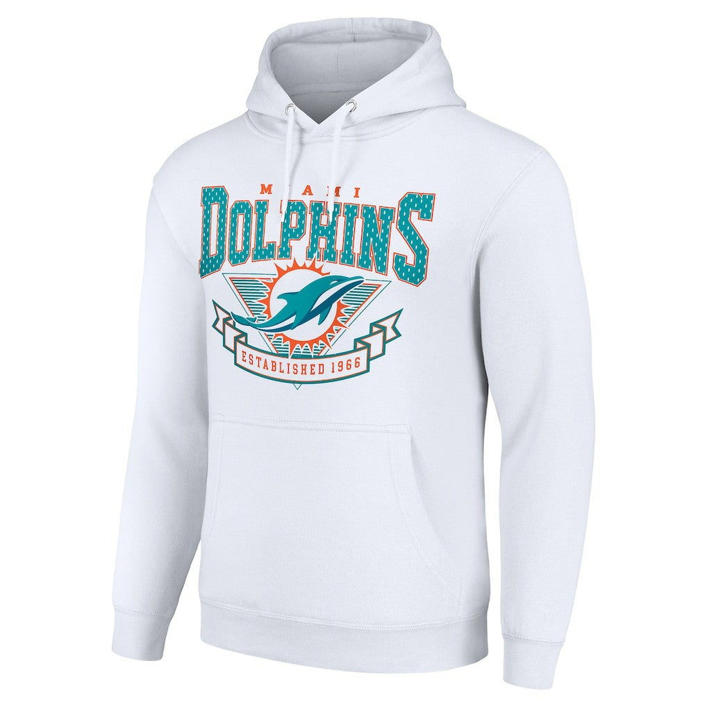 Miami Dolphins Starter ‘80s Inspired Pullover Hoodie White - NFL