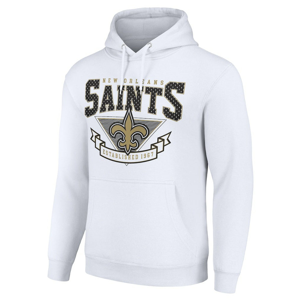 New Orleans Saints Starter ‘80s Inspired Pullover Hoodie White - NFL