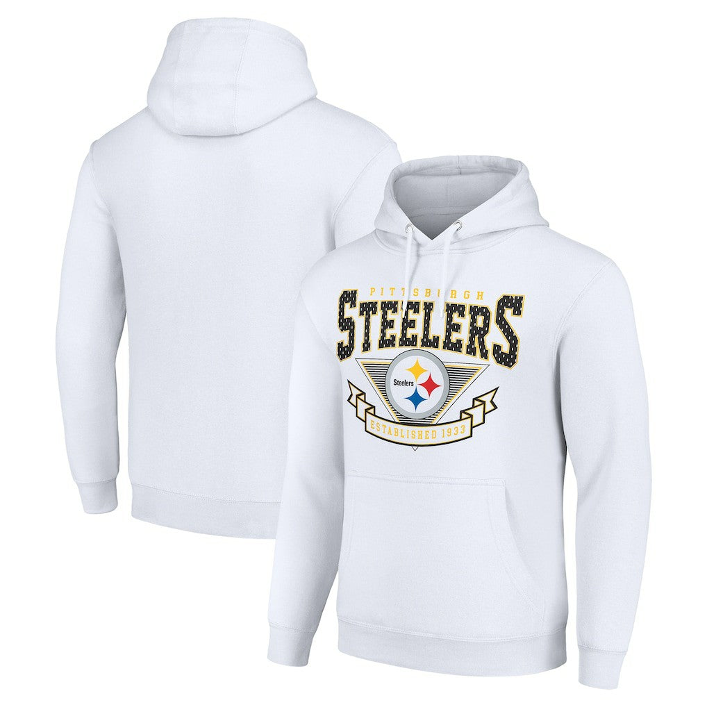 Pittsburgh Steelers Starter ‘80s Inspired Pullover Hoodie White - NFL