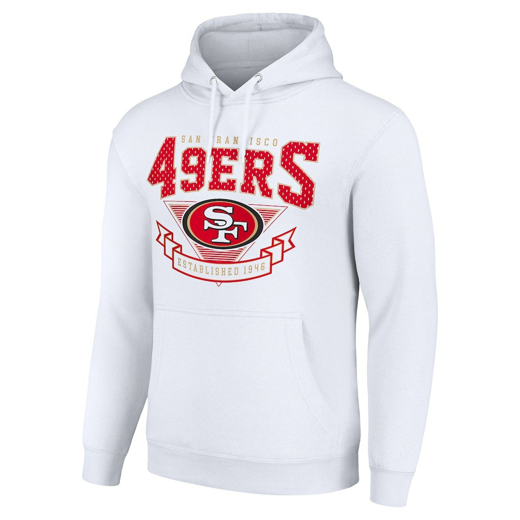 San Francisco 49ers Starter ‘80s Inspired Pullover Hoodie White - NFL
