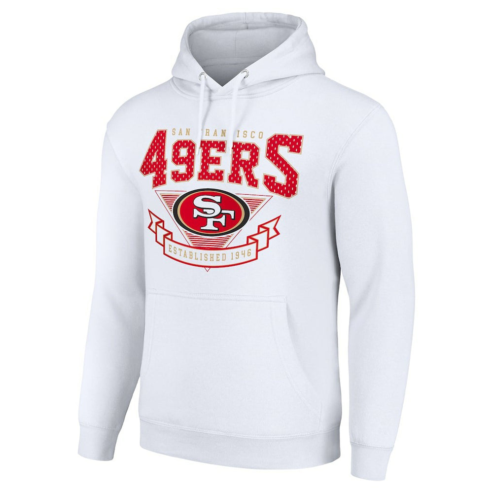 San Francisco 49ers Starter ‘80s Inspired Pullover Hoodie White - NFL