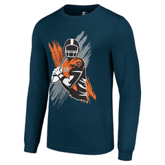 Chicago Bears Starter Player X Logo Graphic Long Sleeve T-Shirt Navy - NFL