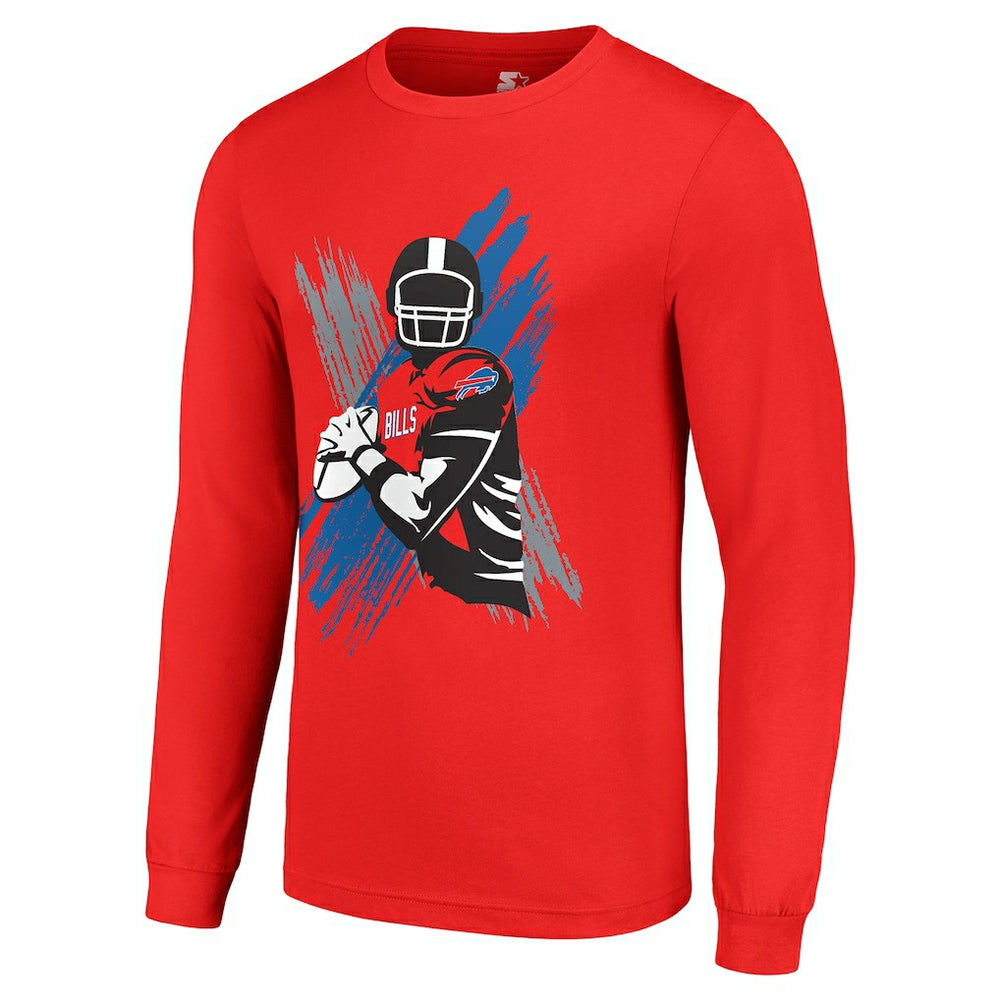 Buffalo Bills Starter Player X Logo Graphic Long Sleeve T-Shirt Red - NFL