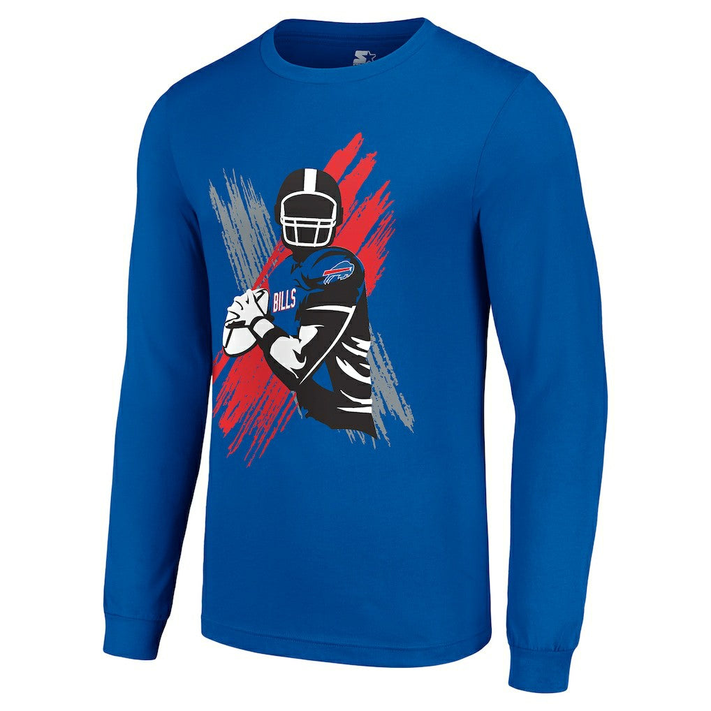 Buffalo Bills Starter Player X Logo Graphic Long Sleeve T-Shirt Royal - NFL