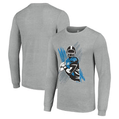 Detroit Lions Starter Player X Logo Graphic Long Sleeve T-Shirt Heather Gray - NFL