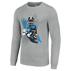 Detroit Lions Starter Player X Logo Graphic Long Sleeve T-Shirt Heather Gray - NFL