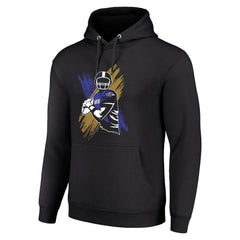 Baltimore Ravens Starter Player X Fleece Pullover Hoodie Black - NFL