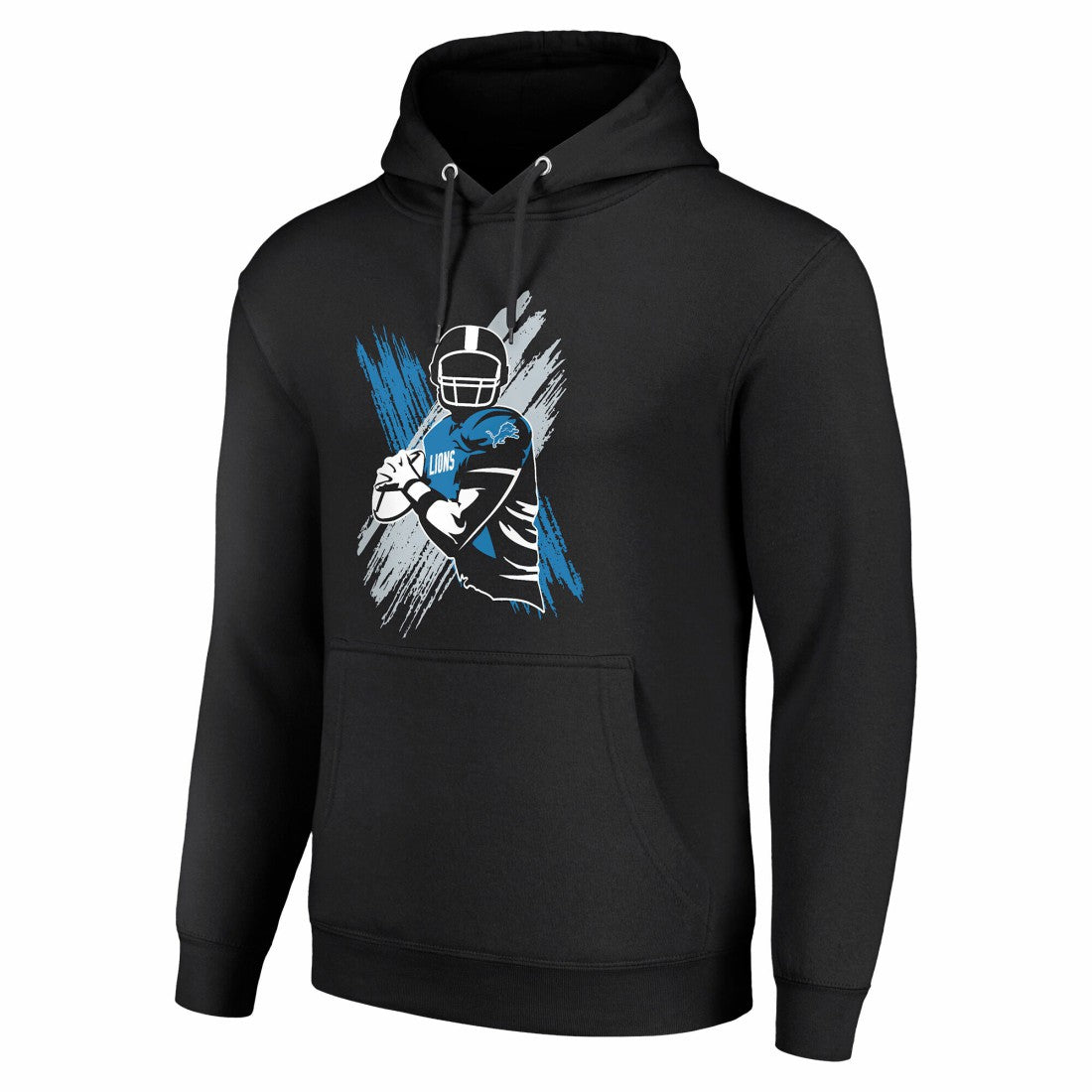 Detroit Lions Starter Player X Fleece Pullover Hoodie Black - NFL