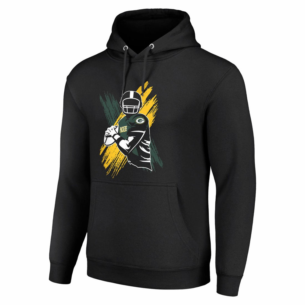 Green Bay Packers Starter Player X Fleece Pullover Hoodie Black - NFL