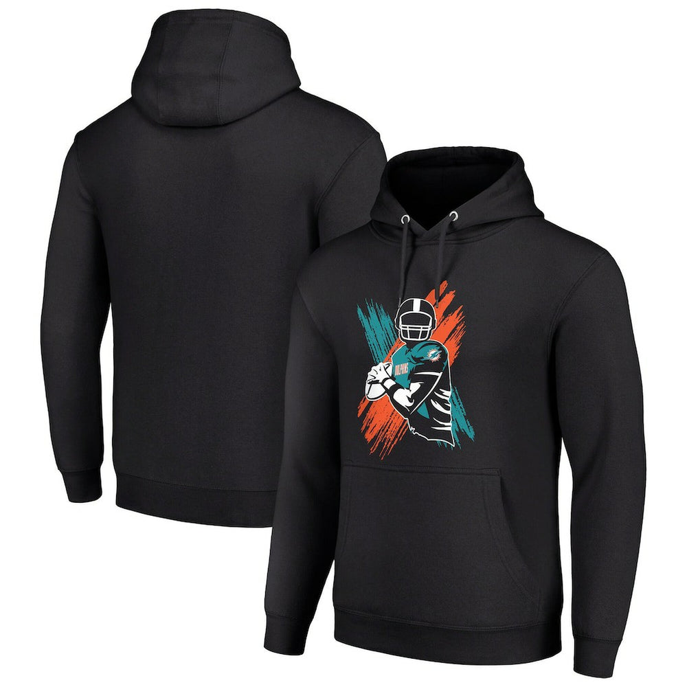 Miami Dolphins Starter Player X Fleece Pullover Hoodie Black - NFL