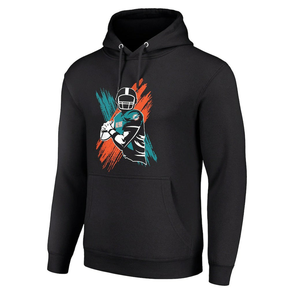 Miami Dolphins Starter Player X Fleece Pullover Hoodie Black - NFL